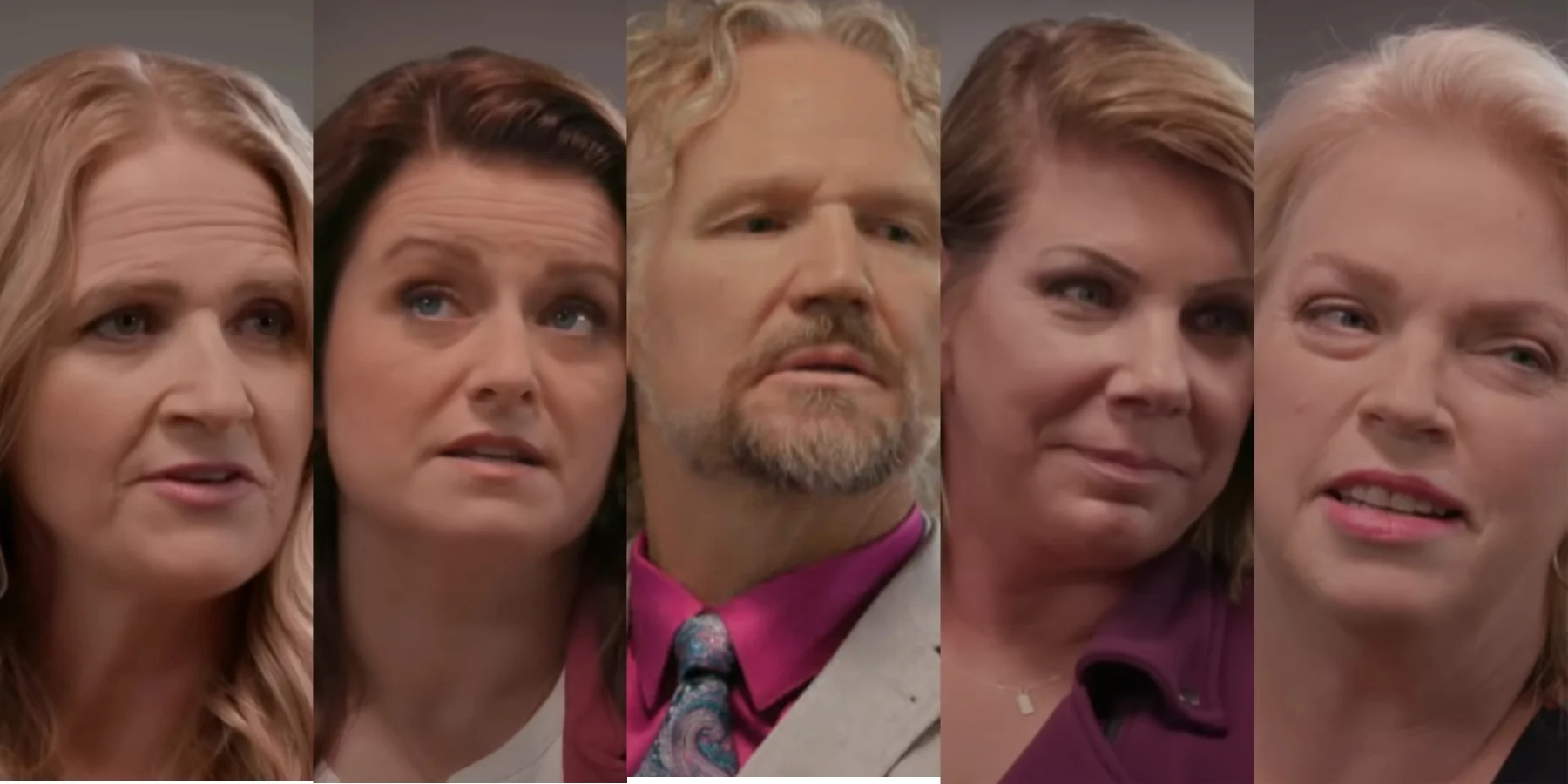 Christine, Robyn, Kody, Meri, and Janelle Brown photographed during Season 17 tell-all.