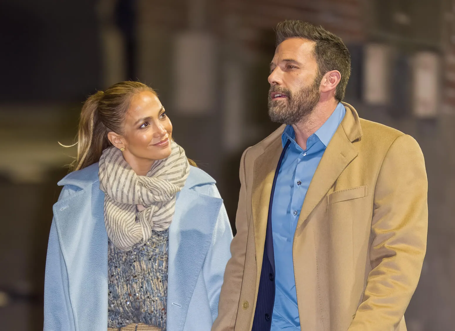 Jennifer Lopez and Ben Affleck walking together in Los Angeles in 2021