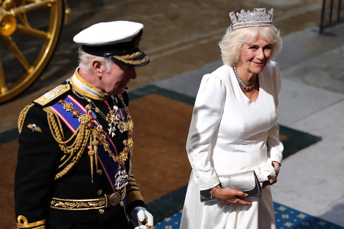 Queen Camilla and King Charles at the opening of Parliament