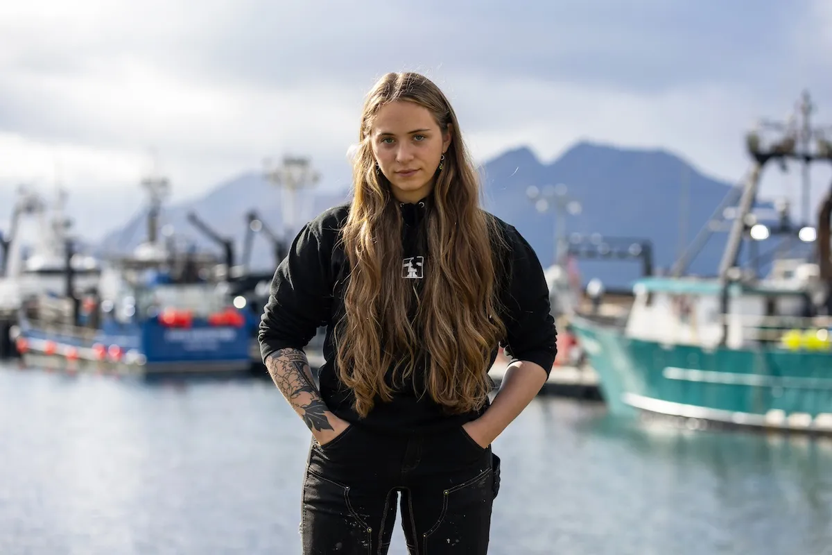 Captain Sophia 'Bob' Nielsen of 'Deadliest Catch' with her hands in her pockets